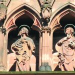 Sculptures de la galerie des Apôtres de la cathédrale de Strasbourg.