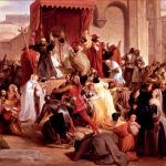 Le pape Urbain II prêchant la première croisade sur la place de Clermont, Francesco Hayer, 1835.
