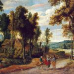 Paysage avec le Christ et ses disciples sur le chemin d’Emmaüs, vers 1640, par Jan Wildens (1586-1653).