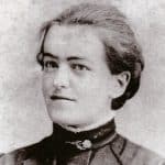Léonie à Lisieux, en 1887, avant sa première entrée à la Visitation de Caen. Elle a 24 ans.